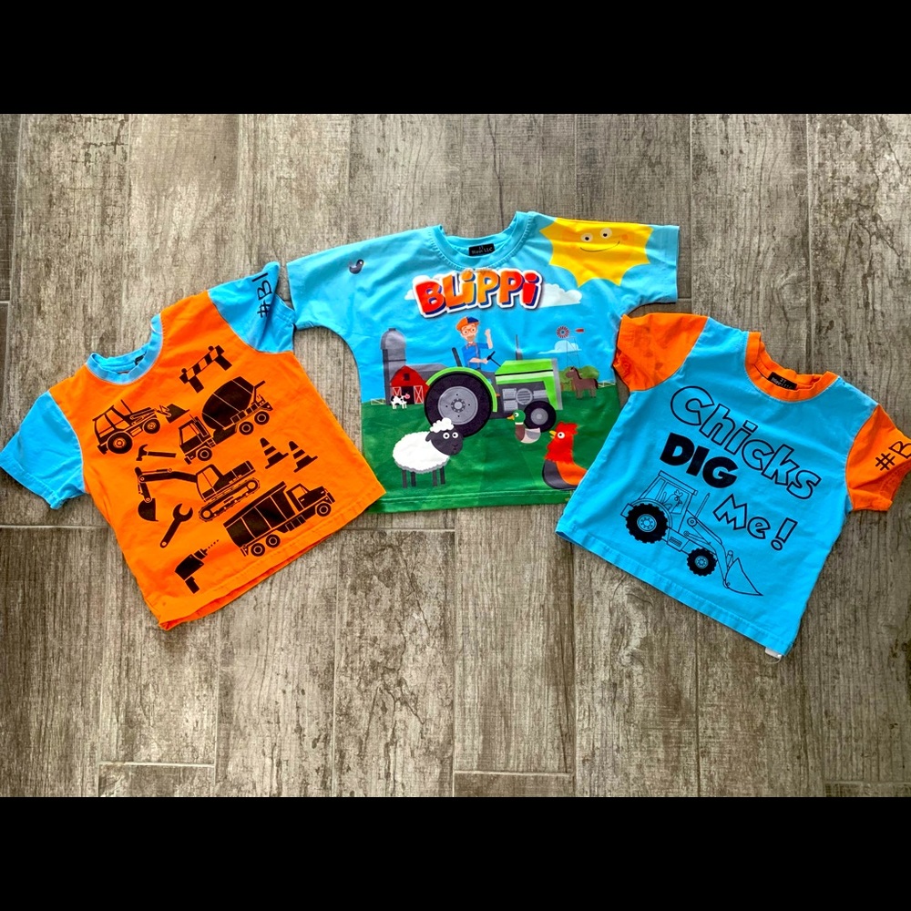 3 Blippi shirts (size 2T and 3T)